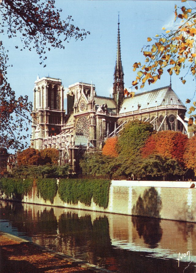 Notre Dame de Paris  Cartolina postale Originale datata 06-01-1970