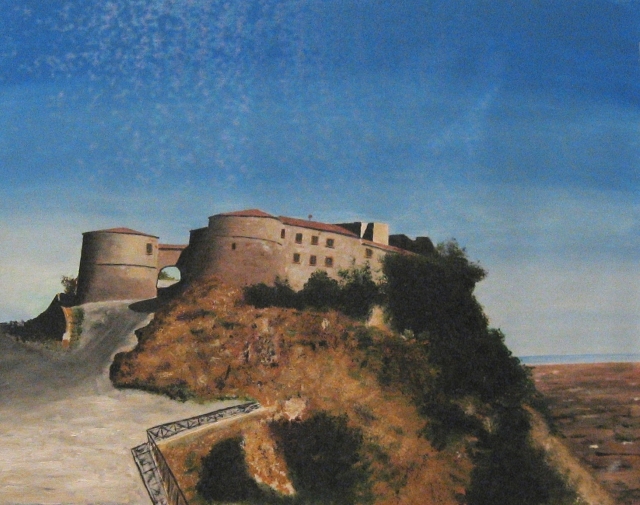 Castello di Torriana (2011) Olio su Tela di Michele Domeniconi